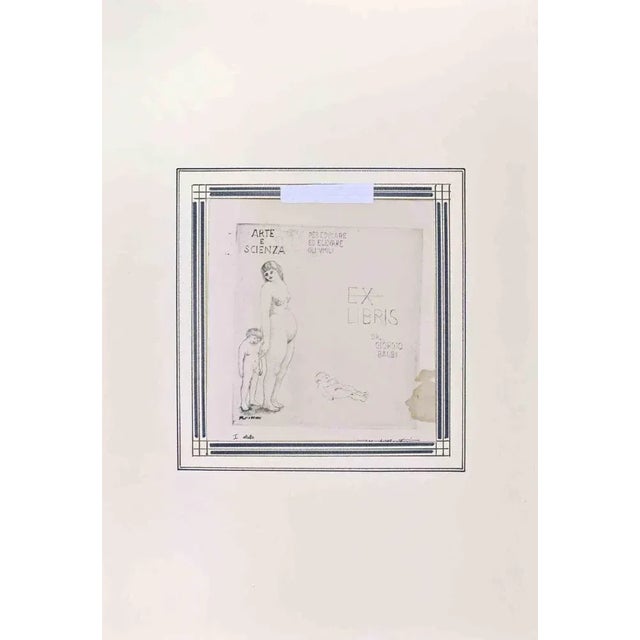 Ex Libris. Dr. Giorgio Balbi is an artwork realized by Alberto Martini (Oderzo, 1876 – Milan, 1954) in 1944. Etching on...