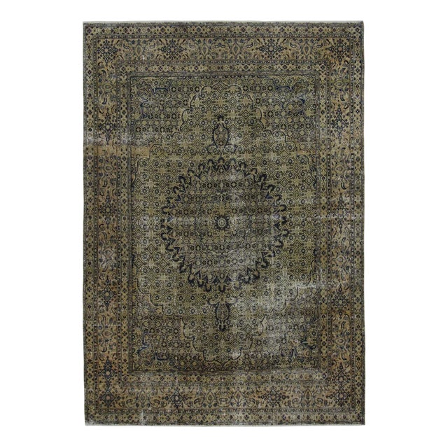Vintage Middle Eastern Hand-Knotted Rug For Sale