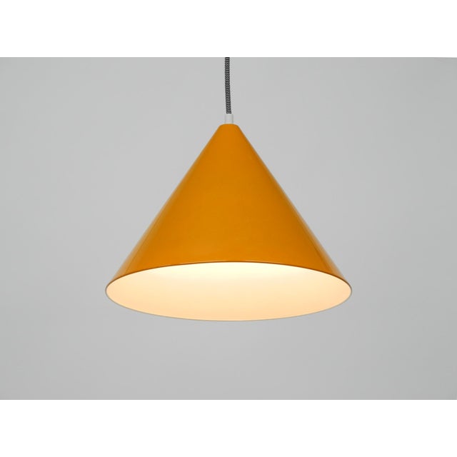 Orange Vintage Model Billiard Pendant Lamp in Orange Metal by Louis Poulsen, 1970s For Sale - Image 8 of 17