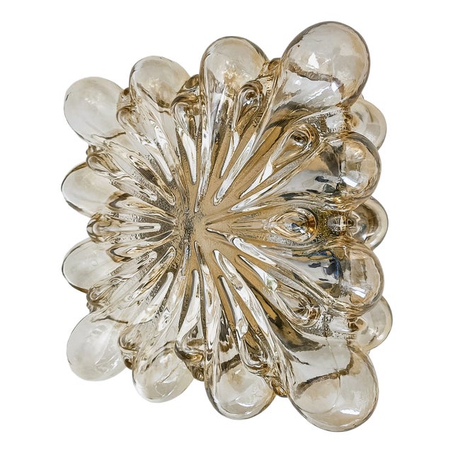 Mid-Century Bubble Glass Wall Lamp attributed to Helena Tynell, Limburg, Germany, 1970s For Sale