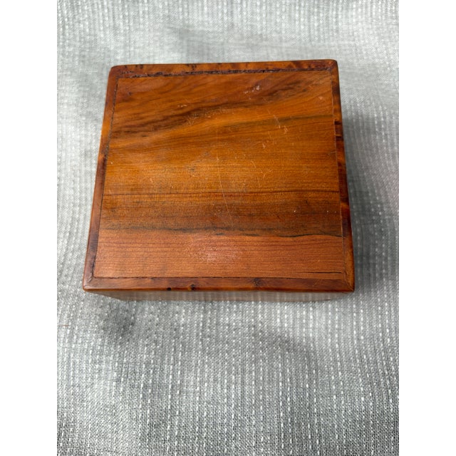 Small Antique Burl Hinged Box For Sale - Image 13 of 16