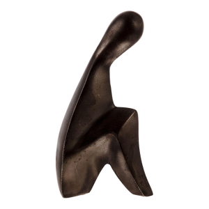 Mid-Century Style Abstract Metal Figure on Dual Acrylic Base – Sculptural Art Form, Unsigned