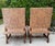 Brown Vintage Baroque-Style Carved Armchairs With Scrolled Arms, Pair For Sale - Image 8 of 12