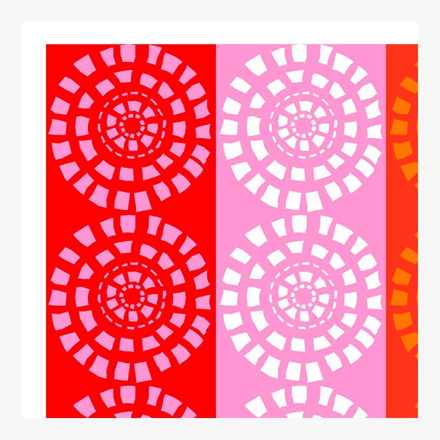 French Street in Red, Pink, and Orange Fine Art Print 18.5" X 24" by Liz Roache For Sale - Image 4 of 6