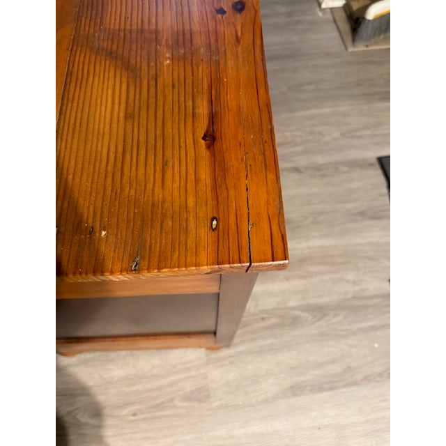 Wood Antique Pine Three Drawer Dresser For Sale - Image 7 of 16