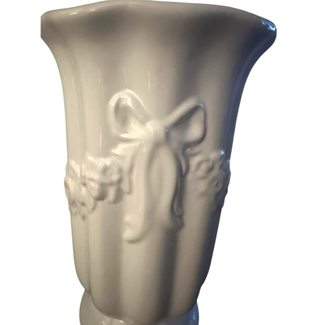 1970s 1970s Vintage Italian Ceramiche Paoli White Enameled Italian Vase For Sale - Image 5 of 8