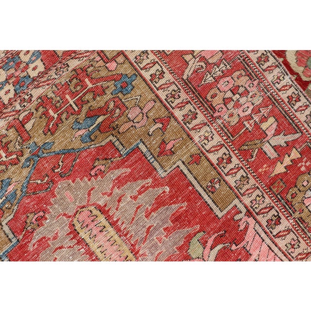 Antique Persian Serapi Gallery Runner With Medallion Design 4'9 X 16'9 For Sale - Image 12 of 12