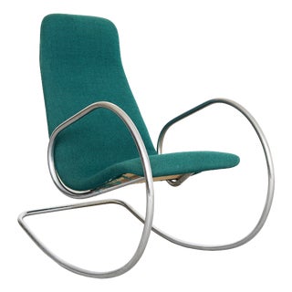 Vintage S826 Cantilever Rocking Chair in Chrome by Ulrich Böhme for Thonet, 1970s For Sale