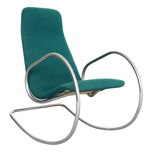 Vintage S826 Cantilever Rocking Chair in Chrome by Ulrich Böhme for Thonet, 1970s For Sale