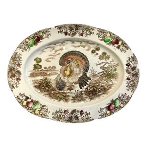Vintage Transferware Turkey Platter