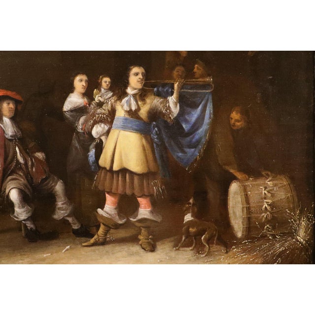 17th Century Anthony Palamedesz, Palamedesz Guardhouse, 1630, Oil on Board For Sale - Image 5 of 15