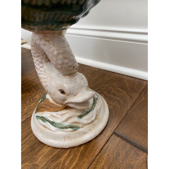 Pair of Vintage Majolica Koi Fish Bowls Chairish