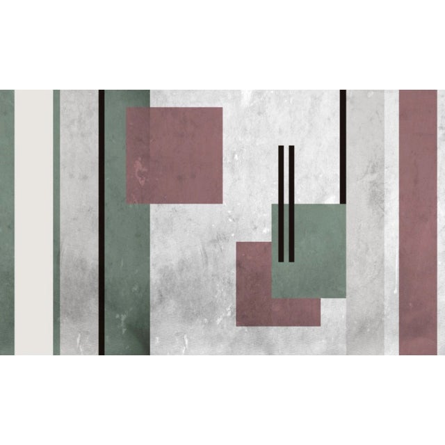 Metrika 20_pink and Green Wallpaper by Officinarkitettura For Sale