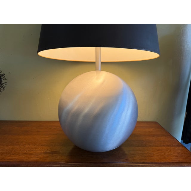 Raymor Russel Wright for Raymor Aluminum Ball Table Lamp C1930s For Sale - Image 4 of 11