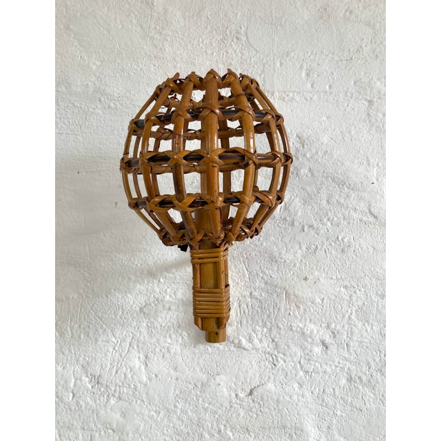 Wood Wall Lights attributed to Louis Sognot, 1960s, Set of 3 For Sale - Image 7 of 13