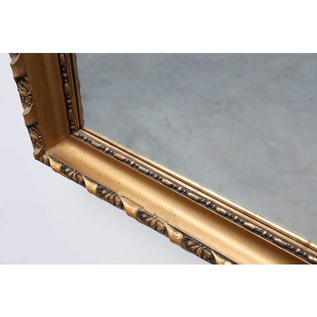Neoclassical Giltwood Oak Mirror, Belgium, 1900s For Sale - Image 10 of 11