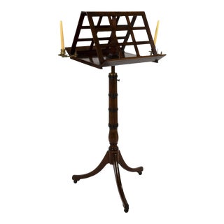 Early 19th Century English Regency Walnut Duet Stand For Sale