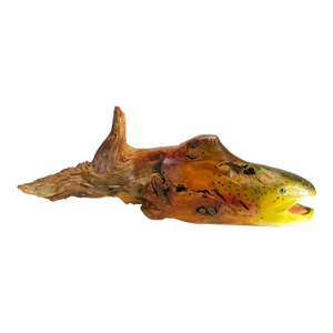 Fish Carving Out of Driftwood, Signed by the Artist, Ruben Stettnisch