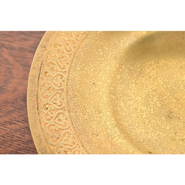 Tiffany Studios New York Bronze Doré Bowl With Decorative Border For Sale - Image 9 of 13