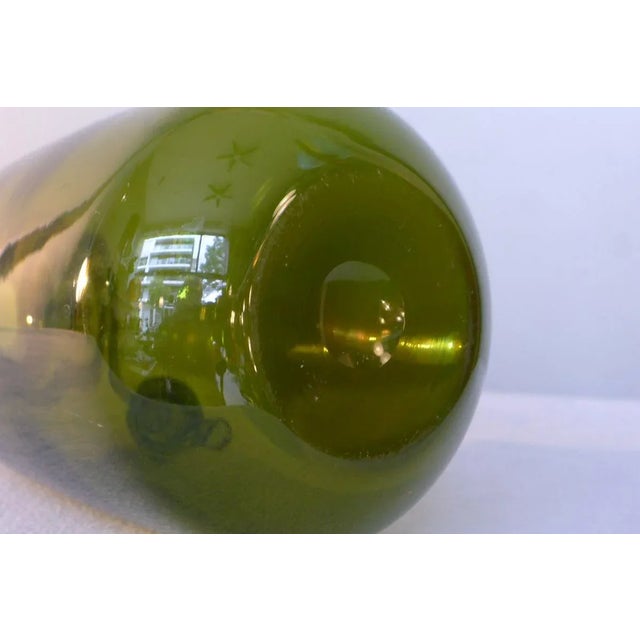 Green Swedish Glass Vase by Erik Höglund for Boda, 1950s For Sale - Image 8 of 15