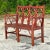 Vintage Regency Chinese Chippendale Wooden Bench For Sale In West Palm - Image 6 of 7