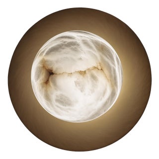 Saturn Cycle Wall Lamp by United Alabaster For Sale