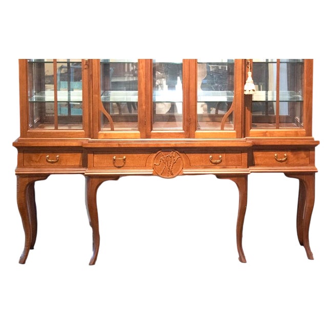 Davide Rocchi 85" W X 79" H Four Door Cherry Wood Breakfront Made in Florence For Sale In Saint Louis - Image 6 of 9