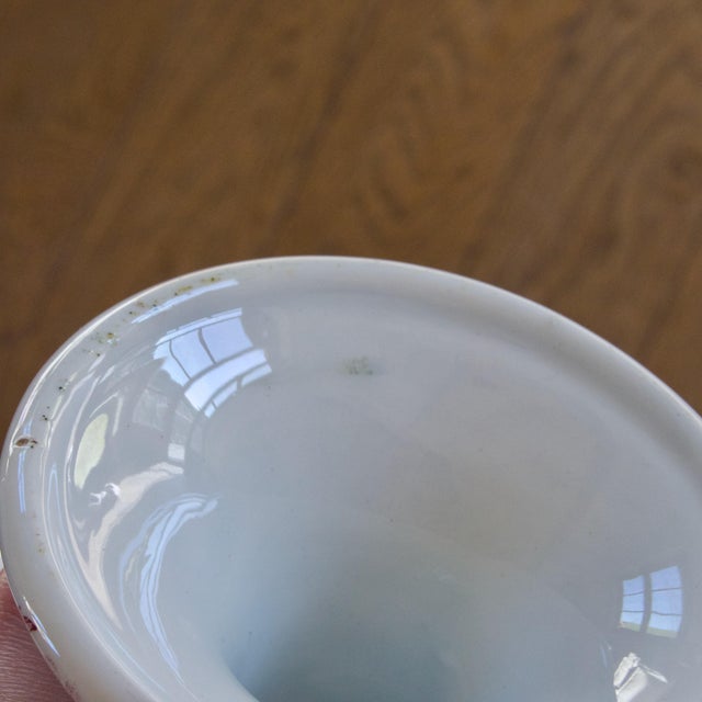 Antique French Pink Ironstone Compote Dish with Floral Decoration For Sale - Image 12 of 13