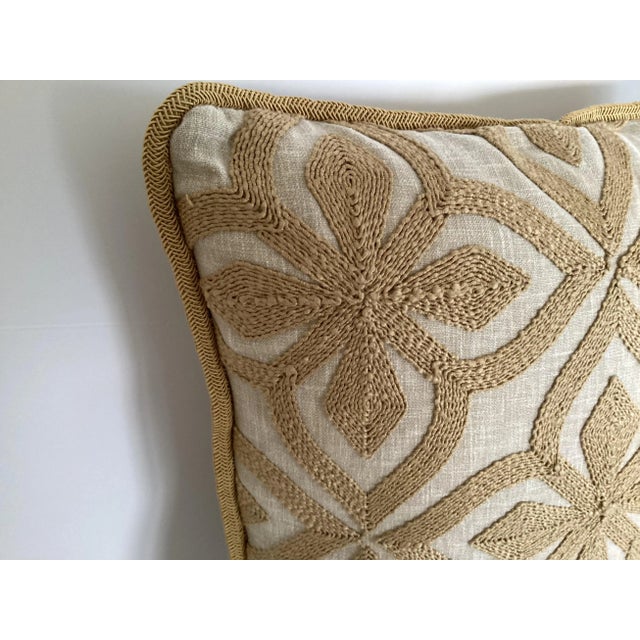 Modern New Custom Hand Made Osborne & LIttle Golden Mustard Yellow & Ivory Pillow ($550 Wholesale) For Sale - Image 3 of 8