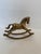 Brass Vintage Solid Brass Carousel Horse & Rocking Horse Figurines – Pair For Sale - Image 8 of 8