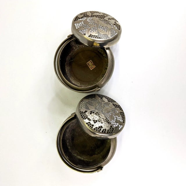 Metal 19th Century White Brass Hand Warmers - a Pair For Sale - Image 7 of 10