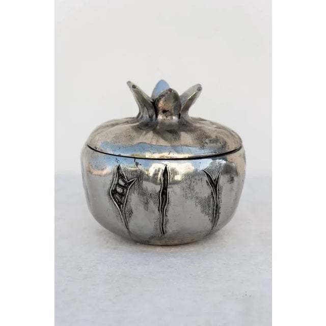Silver-plated Mauro Manetti ice bucket, 1970s, Made in Italy. Fantastic pomegranate-shaped ice bucket by Mauro Manetti,...