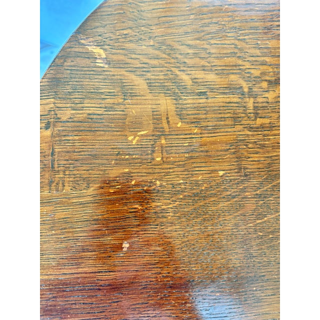 20th Century English Oak Tavern Cricket Table For Sale - Image 6 of 12