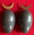 Metal Johan Meijerink (Dutch 1948 - 2011) Modernist Bronze Ovoid Egg Wall Sculptures With Crescent Finials - A Pair For Sale - Image 7 of 14