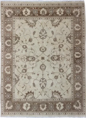 Earth Tone Rug by Keivan Woven Arts in Brown and Cream