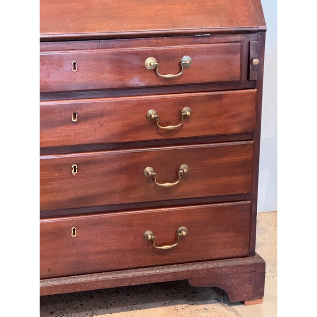 English Late 18th Century English Mahogany Secretary Bookcase For Sale - Image 3 of 15