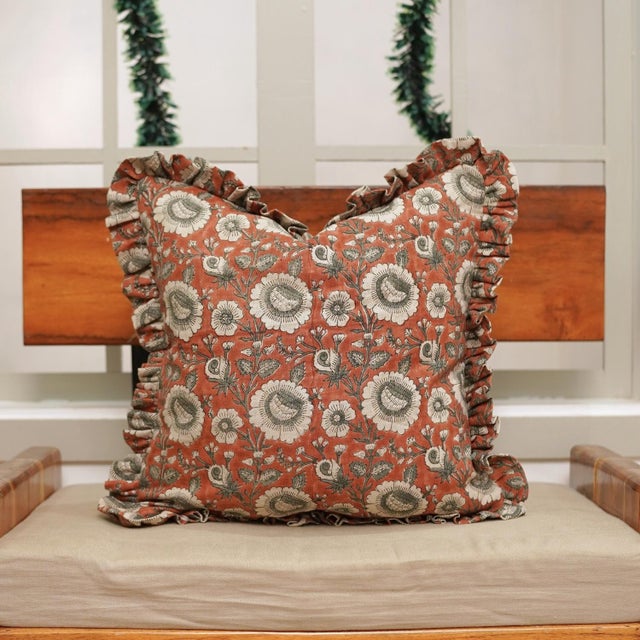 Add a cheerful and handcrafted touch to your home with the Fabdivine Ruffle Throw Pillow – Sun Flower Print. Made from...