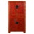 19th Century Chinese Qing Dynasty Red Lacquer Butterfly Décor Cabinet For Sale - Image 13 of 13