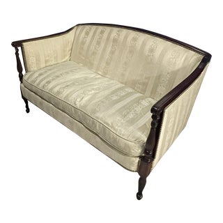 Hickory Chair Sheraton Style Vintage Settee For Sale