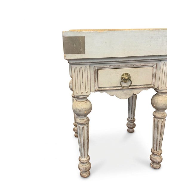 Early 20th Century French Provincial Butcher's Block With Brass Details For Sale In New York - Image 6 of 18