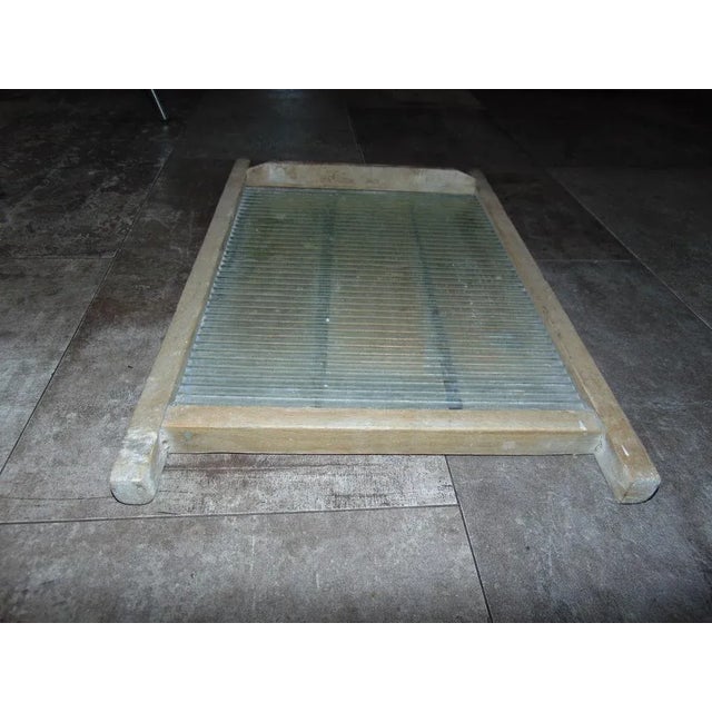 Art Deco, glass, washboard, tare, dimensions: height 52 cm, width 32.7 cm, depth 4 cm.