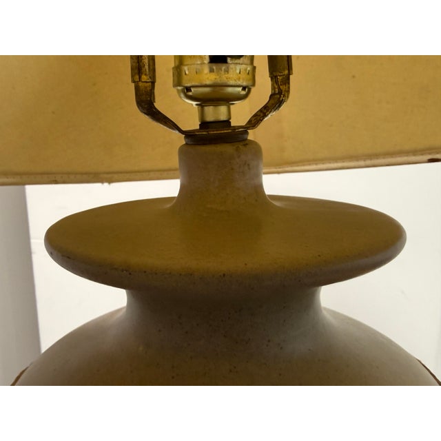 Mid 20th Century Rustic Textured Rope Table Lamp For Sale - Image 9 of 12