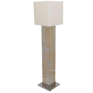 Vintage Paul Evans Dual Metal "Cityscape" Floor Lamp For Sale