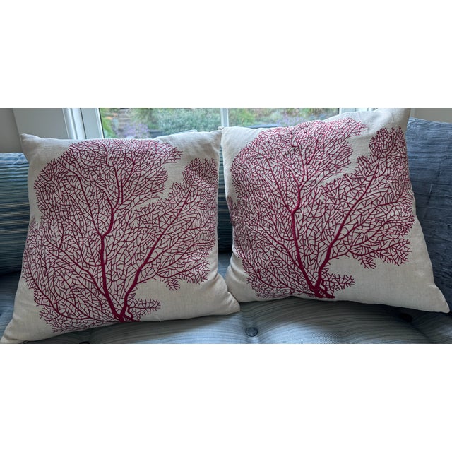 2020s Decorative Linen Pillows (2) For Sale - Image 5 of 5