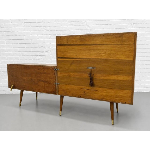 Vintage Mid Century Modern Bar Cabinet | Credenza Console | Liquor Cabinet, C. 1960’s For Sale - Image 10 of 18