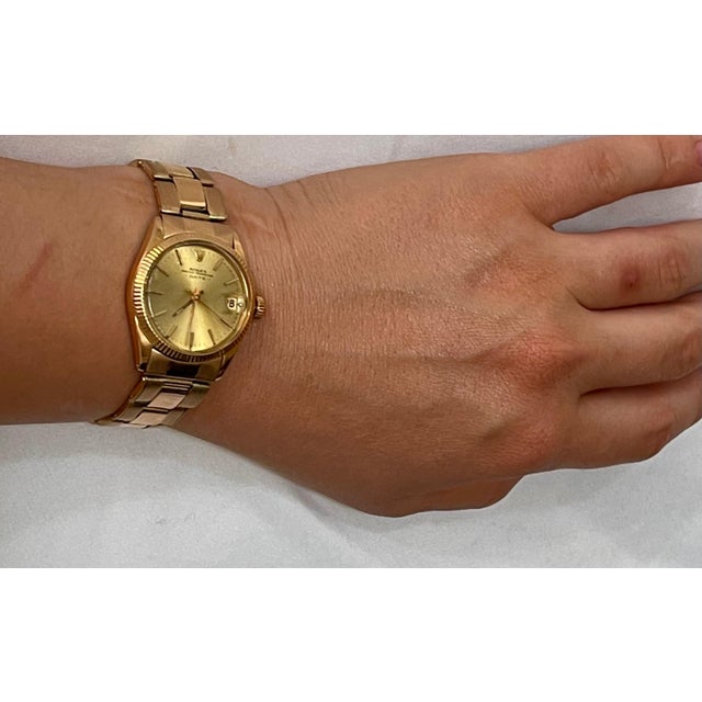 Rolex Oyster Perpatual Lady Datejust 28 Rose Gold Fluted Bezel Watch For Sale - Image 11 of 18