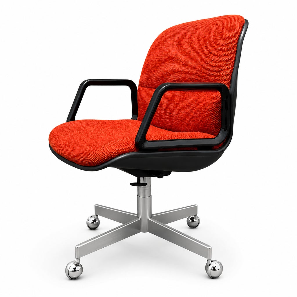 1970s Mid Century Modern Charles Pollock Style Office Chair by All