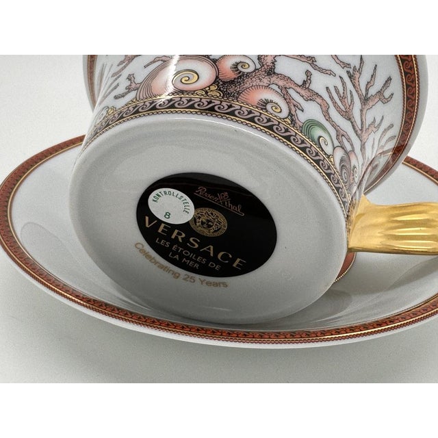 Teacup with saucer 25th anniversary of an iconic partnership: Rosenthal meets Versace Designed: Etoiles de la Mer “Les...