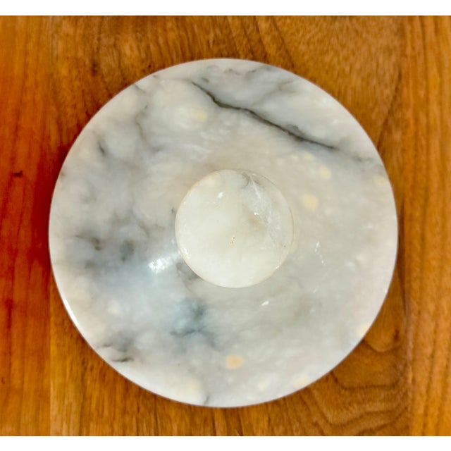 Vintage Alabaster Pedestal Jar For Sale In Providence - Image 6 of 10