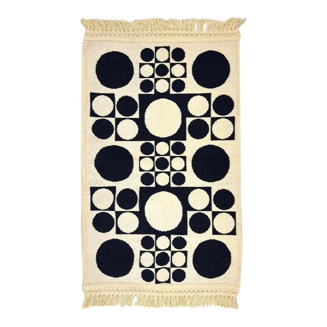 1970s Verner Panton Op Art Wall Tapestry in Geometry Pattern For Sale
